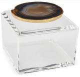 Clear Acrylic box with agate