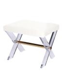 X Base Acrylic legs Vanity Stool
